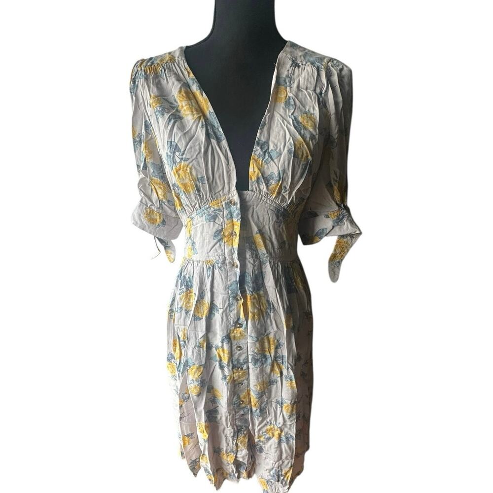 Romantic Boho Free People Love of My Life Floral Midi Dress S